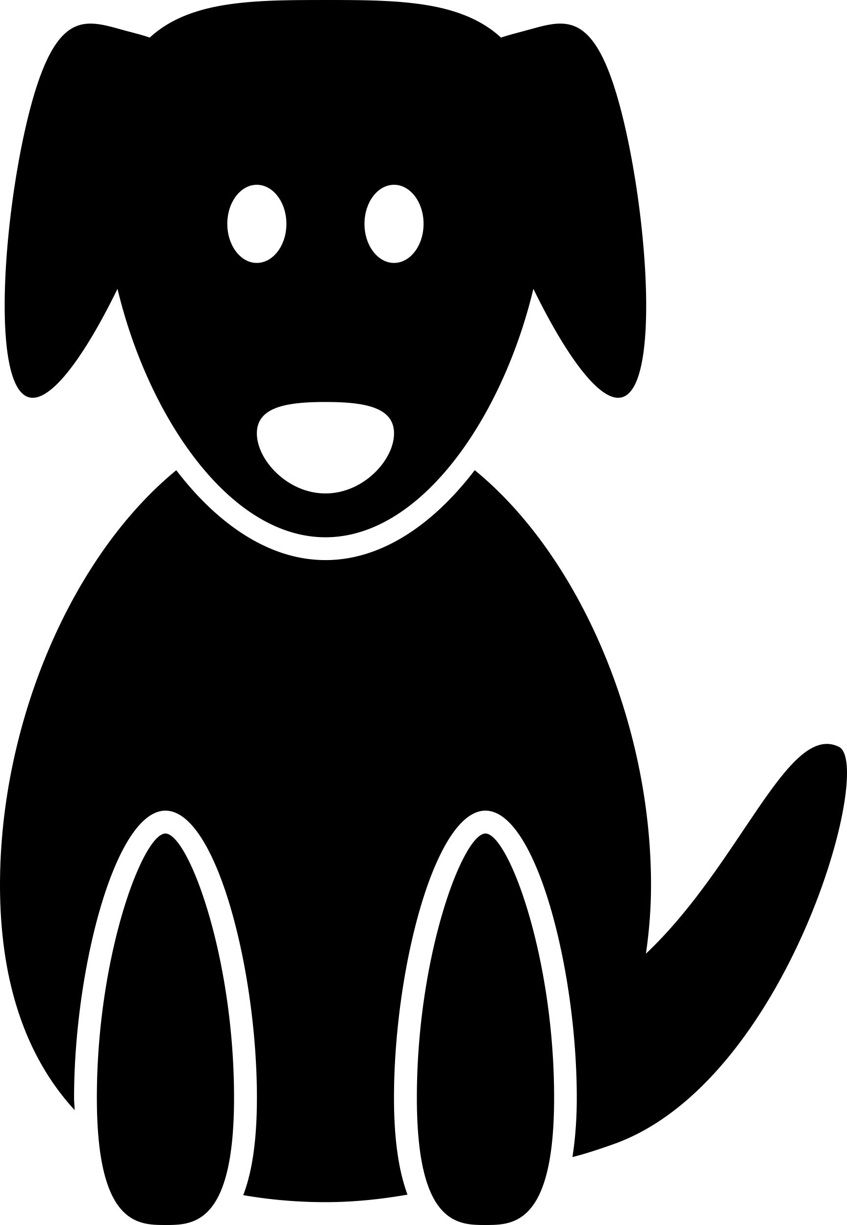 Dog Silhouette In A Sitting Position Outline Icon Svg Set Free Vectors